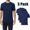 Zfeel ZF910 Dry Fit Performance Shirt, 100% Polyester, UPF 50 Sun Protection, Navy 3-Pack